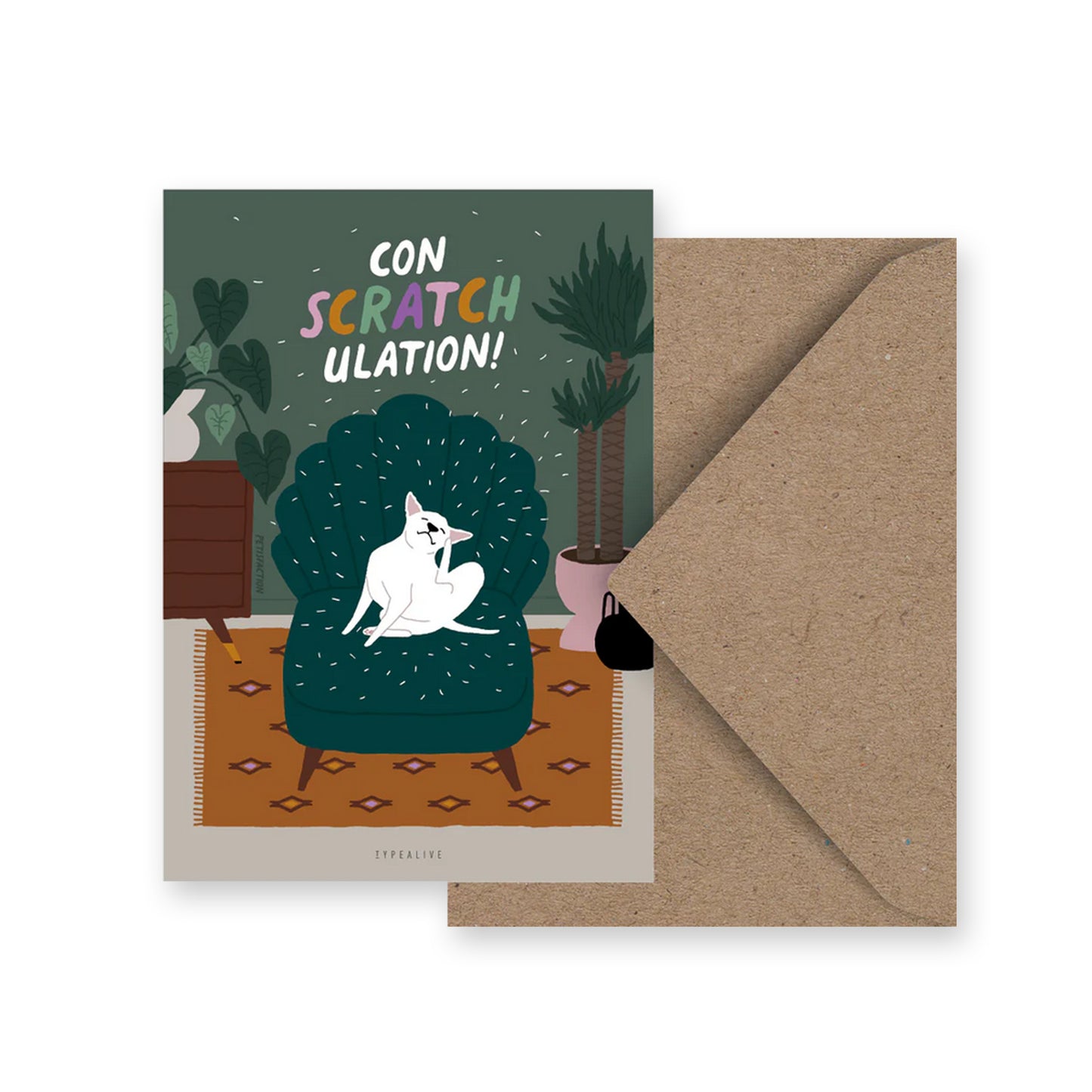Postkarte mit Umschlag - CONSCRATCHULATIONS