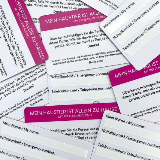 Notfallkarte für Haustierbesitzer