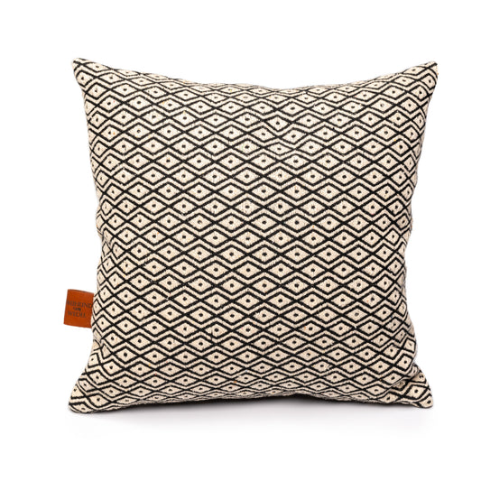 Dekokissen TAVIBO - 40x40cm - natur-schwarz
