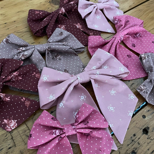 Trachtenschleiferl THERES - Gr. L - rosa-weiß