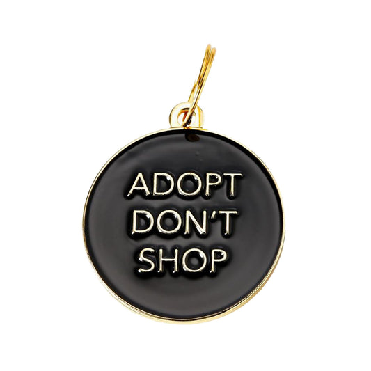 Hundemarke - Adopt don´t shop - rose