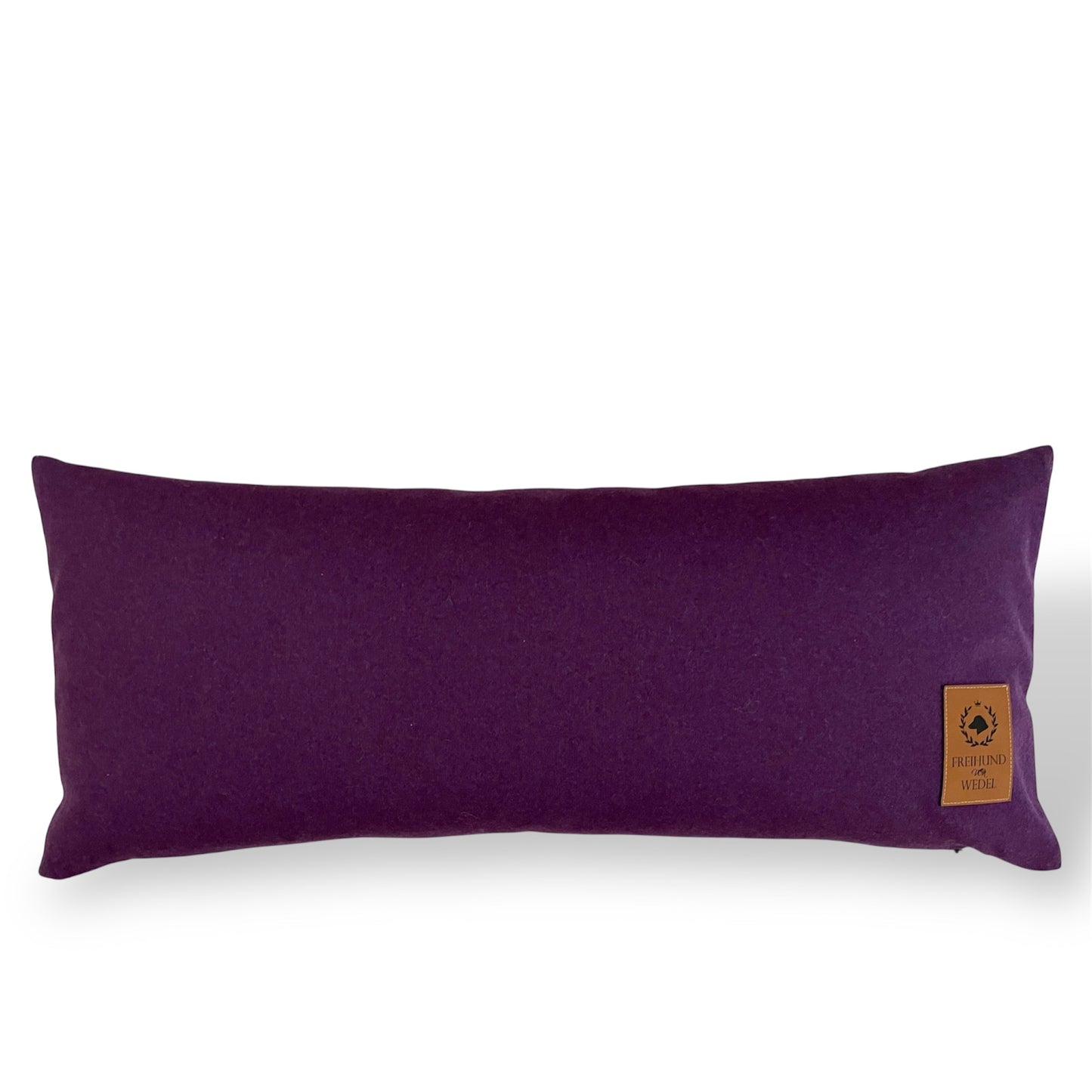 Dekokissen DAAACKEL - 30x70cm - aubergine-lichtgrau