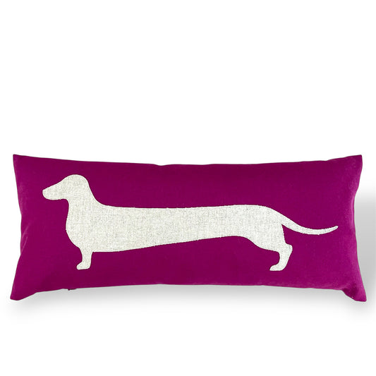 Dekokissen DAAACKEL - 30x70cm - fuchsia-lichtgrau