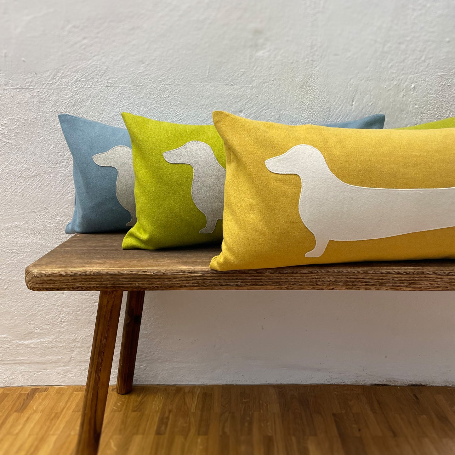 Dekokissen DAAACKEL - 30x70cm - sonnengelb-creme