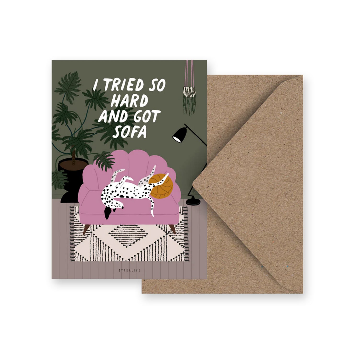 Postkarte mit Umschlag - SOFA DOG