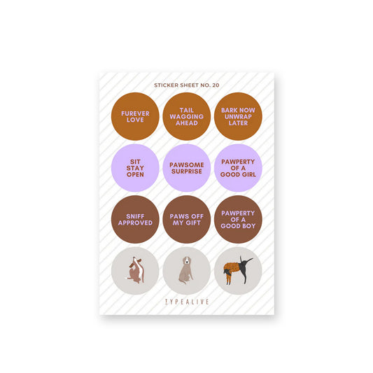 Stickerbogen für Hundefans - STICKER NO.20