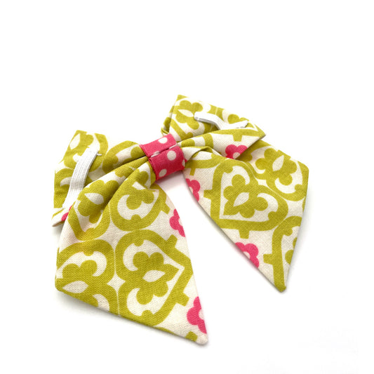 Schleife RUBY - grün-pink - Gr. S