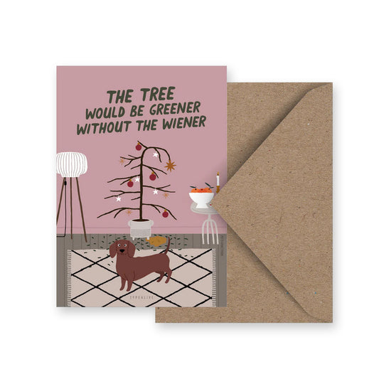 Postkarte mit Umschlag - WIENER DOG