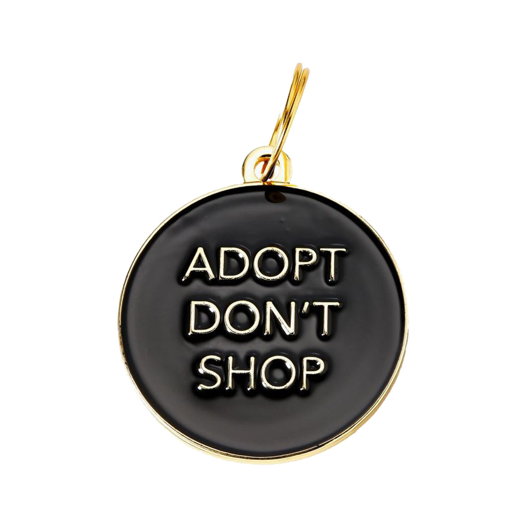 Hundemarke - ADOPT DON´T SHOP - schwarz