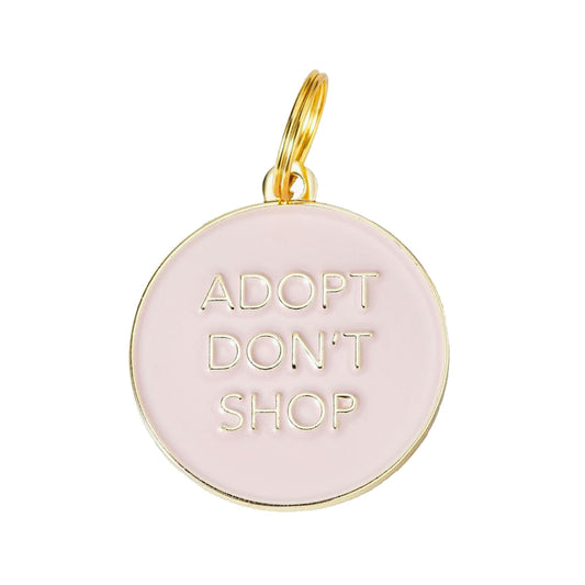 Hundemarke - Adopt don´t shop - rose